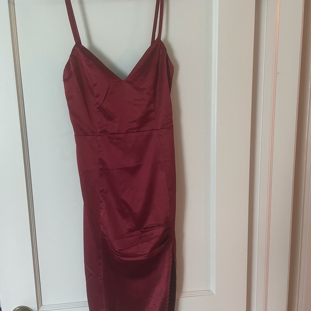 Oh Polly, satin midi dress.